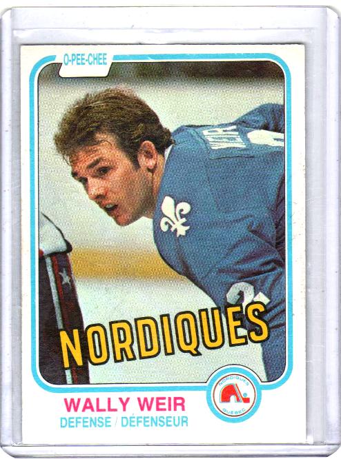 1981 O-Pee-Chee  Wally Weir  Card #284 - Quebec Nordiques